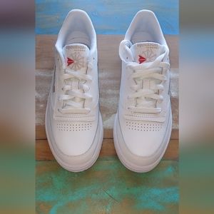Reebok Club C 85  Size 9.5 White/Grey/Gum bottom